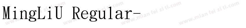 MingLiU Regular字体转换